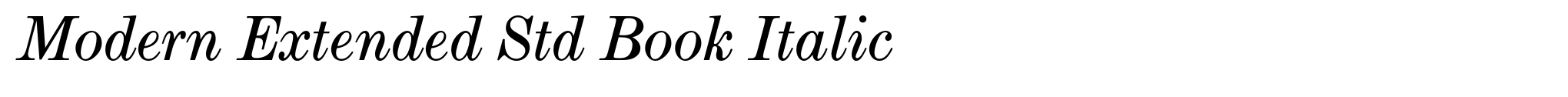 Modern Extended Std Book Italic image